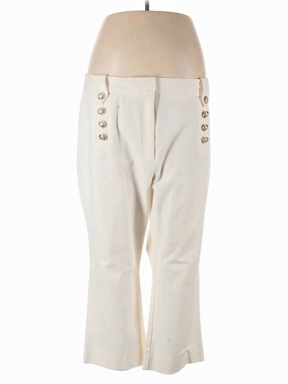 Derek Lam 10 Crosby Robertson Crop Flare Sailor Pants Soft White Cream 18